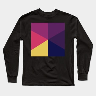 Triangle Of Sun Set Colors Pattern Long Sleeve T-Shirt